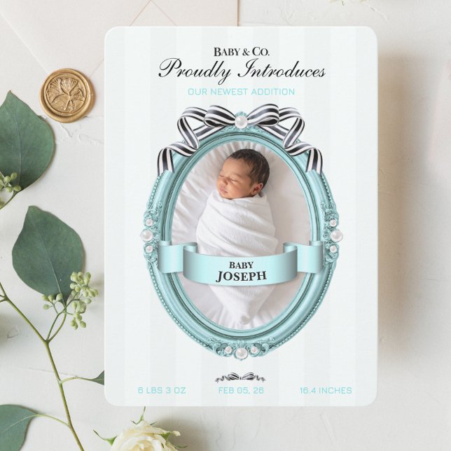 Baby & Co Birth Announcement Card  (Criador carregado)