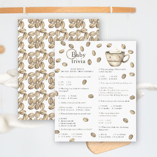 Baby Coffee chá de fraldas - Jogo Baby Trivia