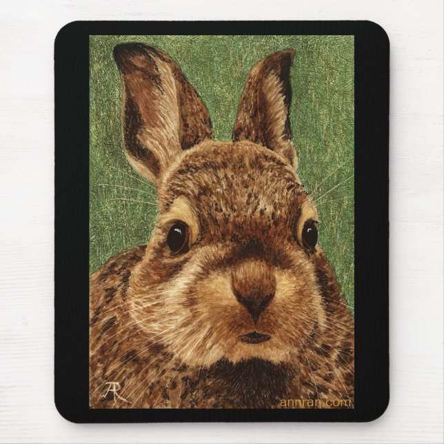 Baby Cottontail Rabbit Mousepad (Frente)
