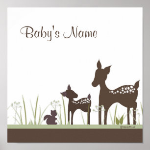 Baby Deer Personalizado Poster