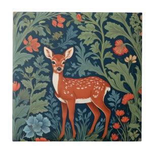 Baby Deer William Morris estilo Esquerdo Virado pa