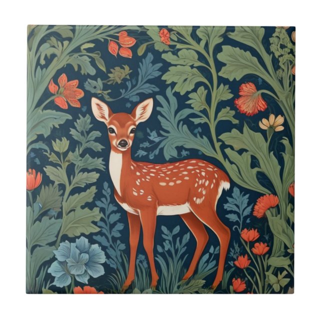 Baby Deer William Morris estilo Esquerdo Virado pa (Frente)
