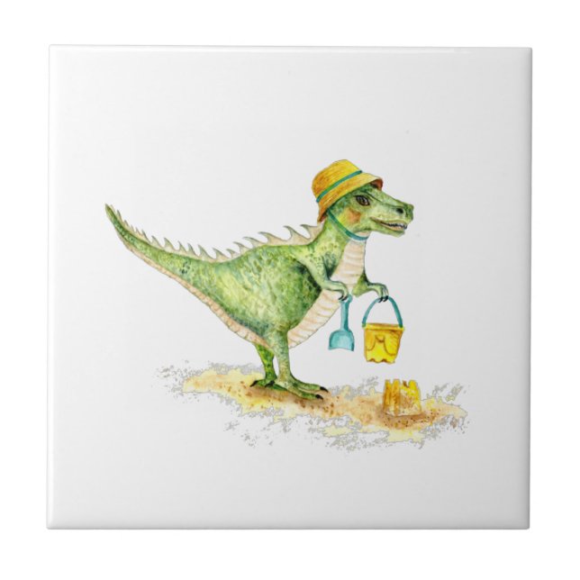 Baby Dinosaur T-Rex na praia (Frente)