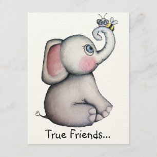 Baby Elephant com Cartão de Convite à Apresenta