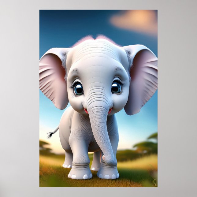 Baby Elephant Poster (Frente)
