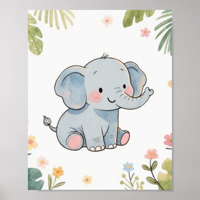 Baby Elephant Poster (Frente)