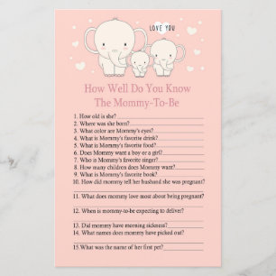 Baby Elephant Quão bem você conhece o chá de bebê