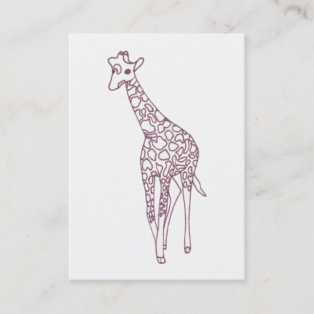 Baby Giraffe Coloring Cartões de visitas (Frente)