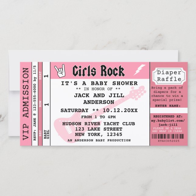 BABY GIRL CHÁ CONCERT TICKET (Frente)