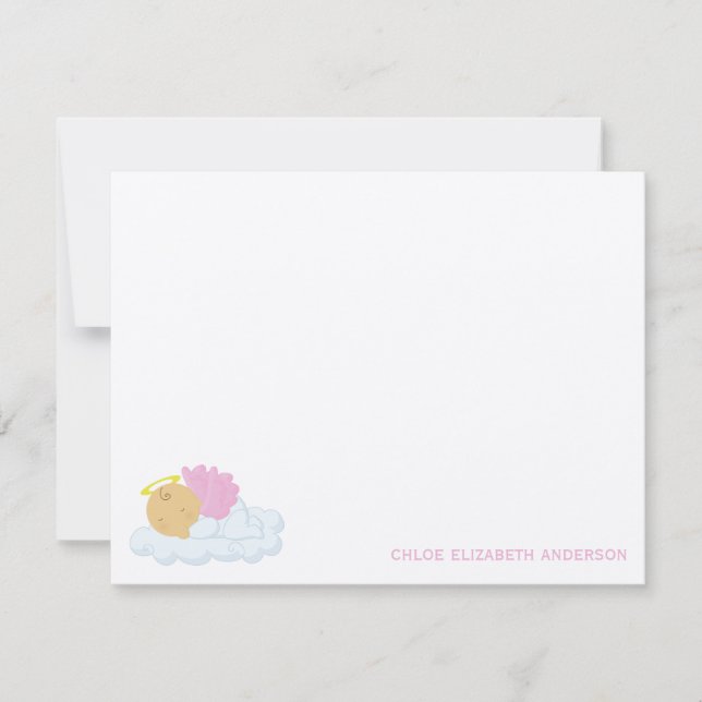 Baby Girl Custom Flat Obrigado Notas (Frente)