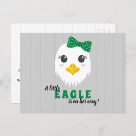 Baby Girl Eagle Convite para Chá de fraldas Verde
