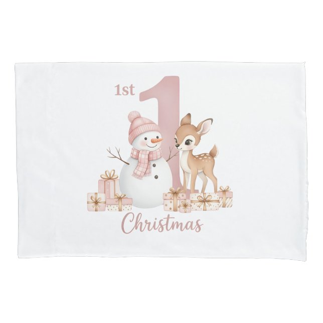 Baby Girl First Christmas Snowman Deer (Frente)