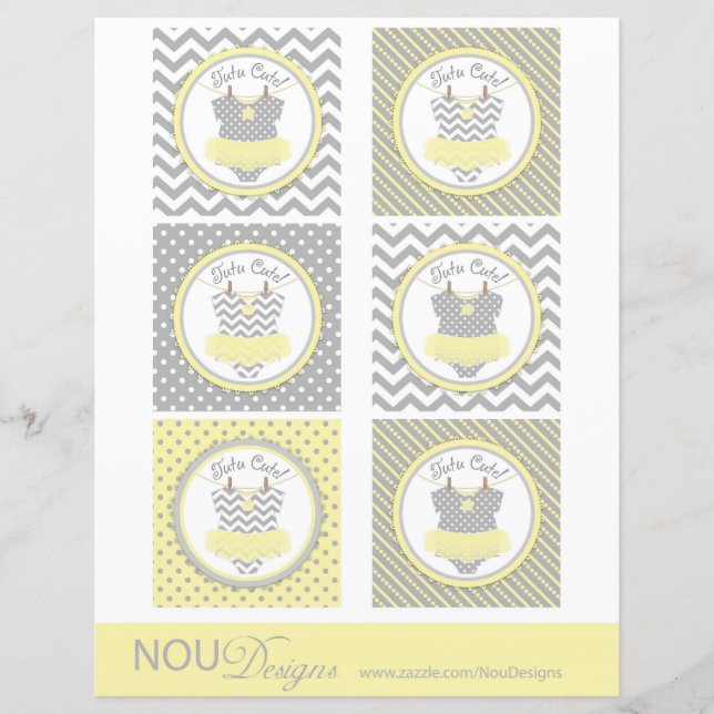 Baby Girl Tutu Mix Impressão Grandes Tópicos Cupca (Frente)