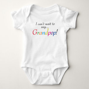 Baby Grandpop Dizendo Camisa De Criança Divertida