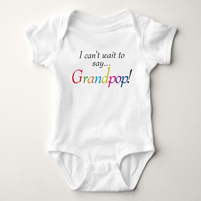 Baby Grandpop Dizendo Camisa De Criança Divertida (Frente)