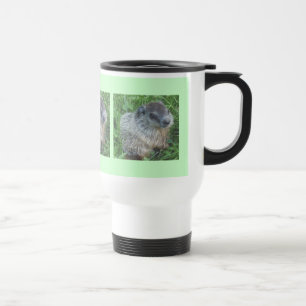 Baby Groundhog 15 Oz Caneca de viagem