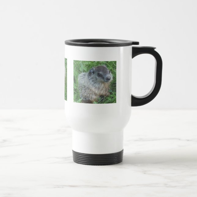 Baby Groundhog/Woodchuck Caneca de viagem (Direita)