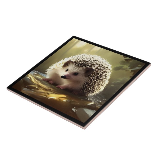 Baby Hedgehog Wildlife Retrato (Lateral)