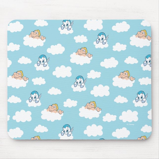 Baby Hercules and Pegasus Cloud Pattern Mouse Pad (Frente)