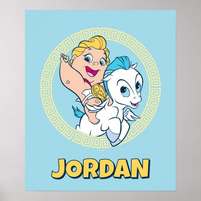 Baby Hercules Riding Pegasus Poster (Frente)