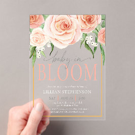 Baby In Bloom Elegant Pink Floral Baby Shower 