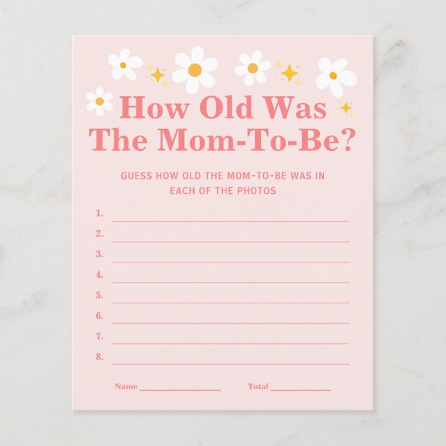 Baby In bloom Quantos anos tinha a mãe para ser o  (Frente)