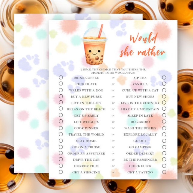 Baby is brewing bubble tea Would she rather (Criador carregado)