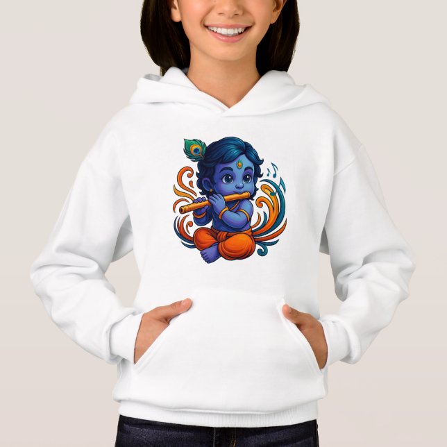 Baby Krishna com Flauta - Víbias da Paz | 3D vibra (Frente)