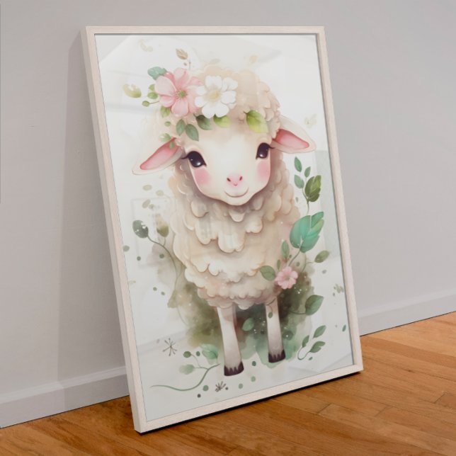 Baby Lamb Nursery Poster (Criador carregado)