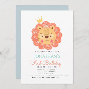 BABY LION King do anúncio do primeiro aniversario