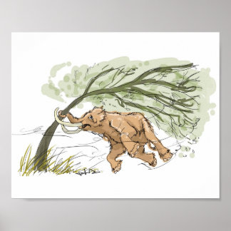 Baby Mammoth Impressão
