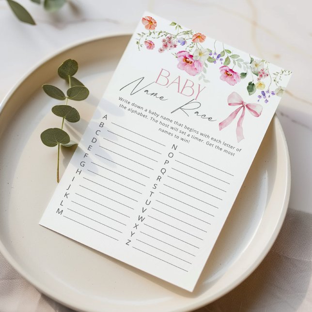 Baby Name Race Wildflower Arco game (Criador carregado)