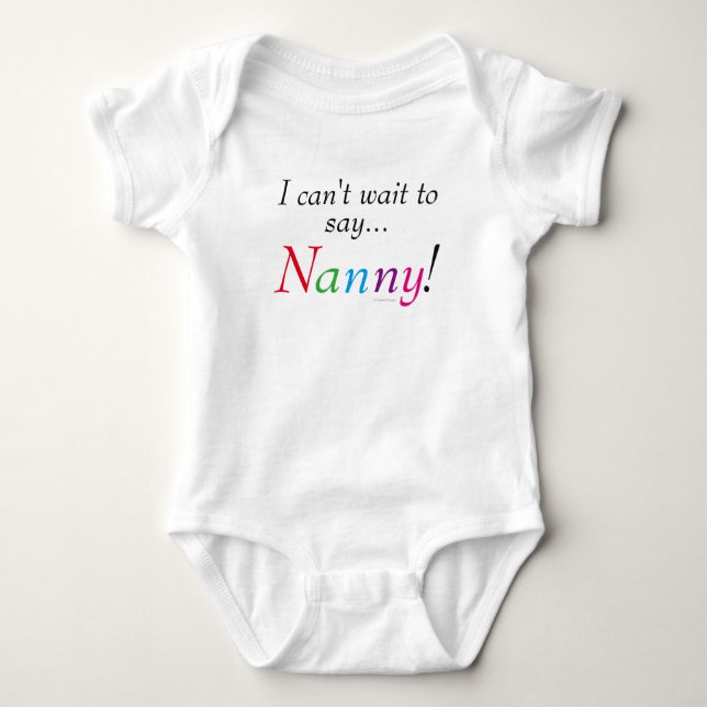 Baby Nanny Dizendo Camisa De Criança Divertida (Frente)