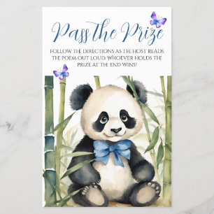 Baby Panda Boy Chá de fraldas Passe o Prêmio