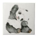 Baby Panda | Cuta e Furto<br><div class="desc">Este impressão de aquarela apresenta um panda macio e pelado  | Por Melissa Wang</div>
