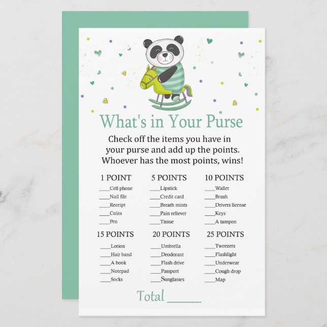 Baby Panda O que há no seu jogo (Frente/Verso)