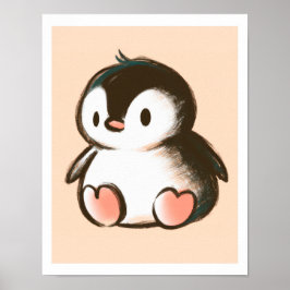 Baby Penguin - Impressão De Arte Cuta Para Enferme
