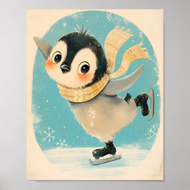 Baby Penguin Wall Art - Cute Nursery Poster