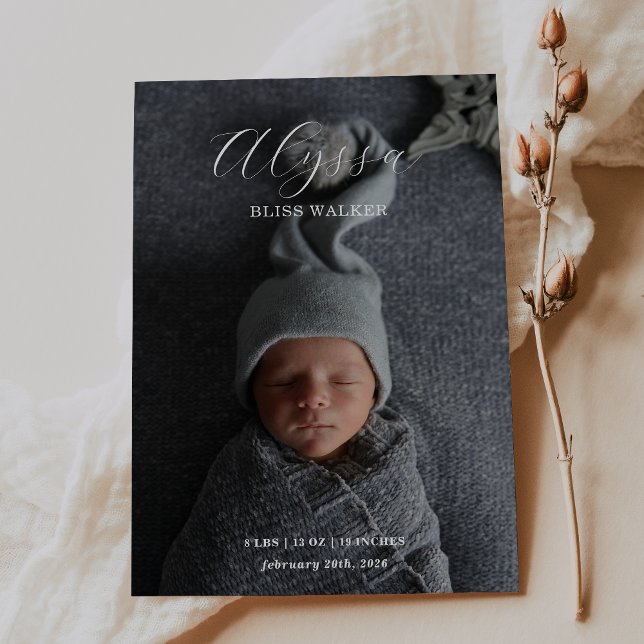 Baby Photo Announcement card (Criador carregado)