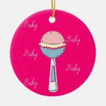 Baby Rattle Enfeites de natal