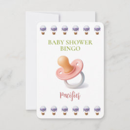 Baby Shower Bingo Card, Funny Game- Pacifier