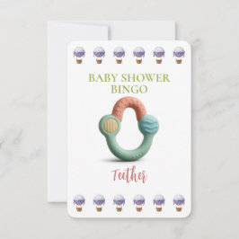 Baby Shower Bingo Card, Funny Game- Teether