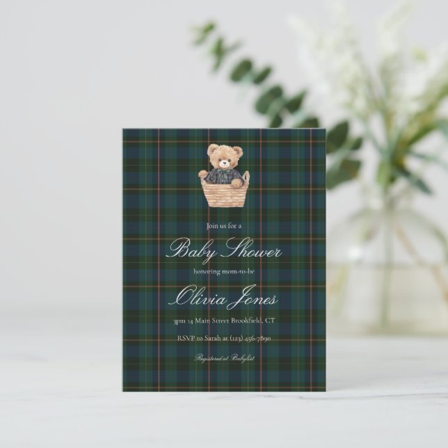 Baby Shower Invitation Card (Em pé/Frente)