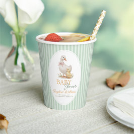 Baby Shower Paper Cups Mother Goose and Gosling.