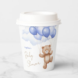 Baby Shower Paper Cups with teddy bear.