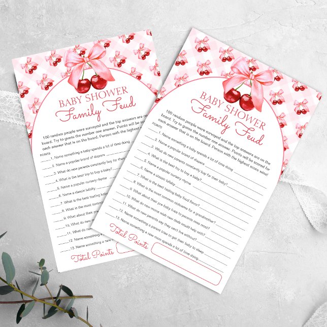 Baby Shower Survey Says Game Card (Criador carregado)