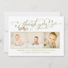 Baby Sip & See Obrigado Anúncio de Nascimento