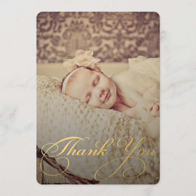 Baby Sip & See Obrigado Anúncio de Nascimento (Frente)