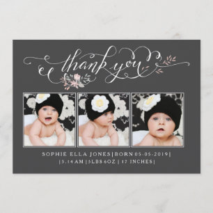 Baby Sip & See Obrigado Anúncio de Nascimento