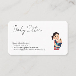baby sitter services cartão de visita